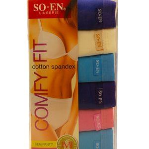 So-en Premium Breathable Cotton Bikini Semipanty Underwear Panties 6-pack